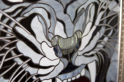 Panels Tiger Stained Glass, Christmas Gift, Modern Stained Glass Window Hangings